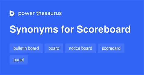 scoreboard synonyms|11 Scoreboard Synonyms. Similar words for .
